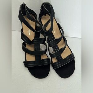Via Spiga Black Strappy Sandals